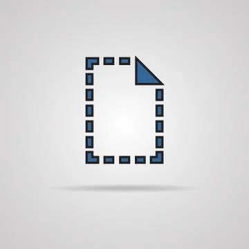 Document Icon dotted line Stock Illustration