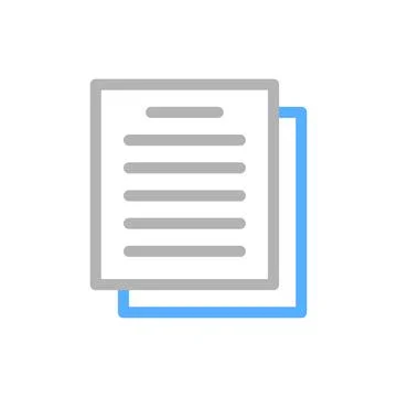 Document icon, duplicate file symbol. Concept of copy, clone, and replication Stock Illustration