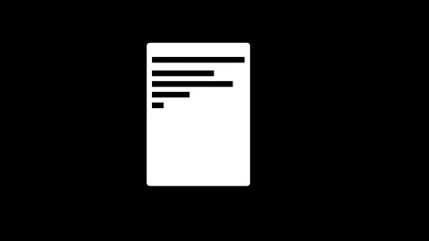 Document icon element animated Stock Footage 294938059