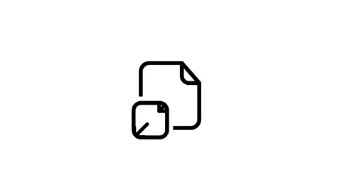 Document icon featuring an arrow shortcut animation isolated on white background Video stock 335297018