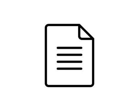 Document icon. File, text document, a sheet of paper document. symbol for mod Stock Illustration