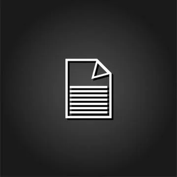 Document icon flat. Stock Illustration