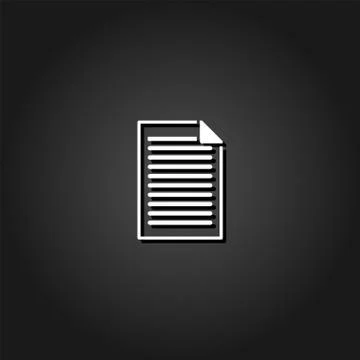 Document icon flat Stock Illustration