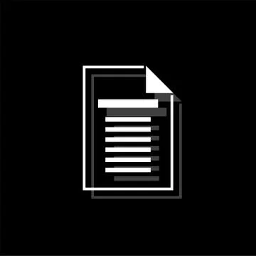 Document icon flat Stock Illustration