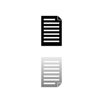 Document icon flat Stock Illustration
