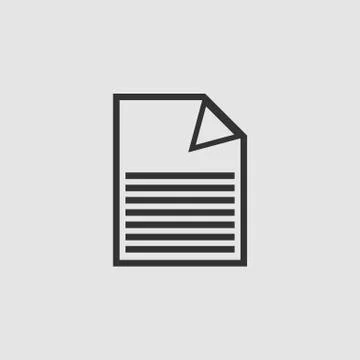 Document icon flat. Stock Illustration