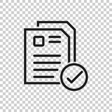 Document icon in flat style. Report vector illustration on white isolated bac 스톡 일러스트