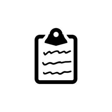 Document Icon In Flat Style Vector For Apps, UI, Websites. Black Icon Vector Stock Illustration