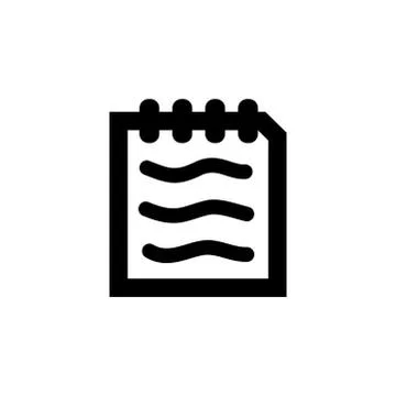 Document Icon In Flat Style Vector For Apps, UI, Websites. Black Icon Vector Stock Illustration