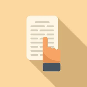 Document icon flat vector. Paper manual Stock Illustration