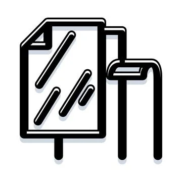 Document icon with folder and file symbols イラスト素材