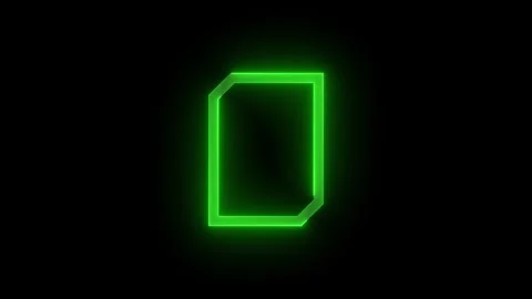 Document icon glowing neon animation 스톡 동영상 285509607