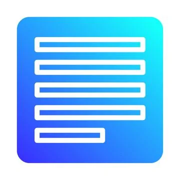 Document Icon with Gradient Background Square Stock Illustration