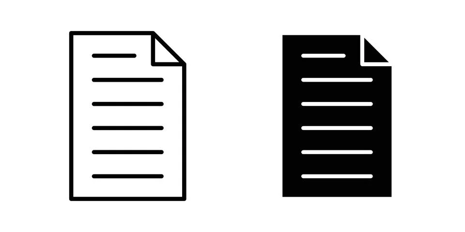 Document icon graphic element. web icon set Stock Illustration