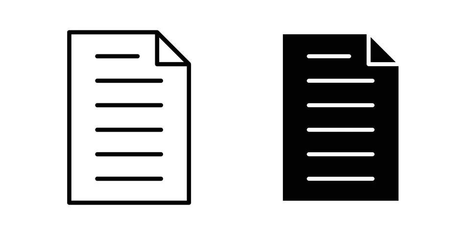 Document icon graphic element. web icon set Stock Illustration