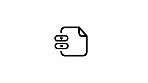 Document icon with horizontal slider control bar animation Stock Footage 335223045