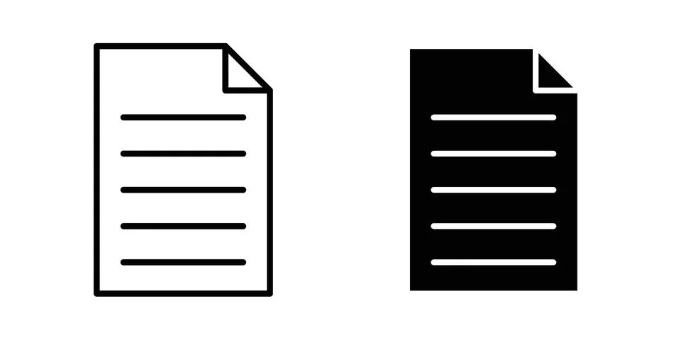 Document icon Illustration Eps10 for web or app Stock Illustration