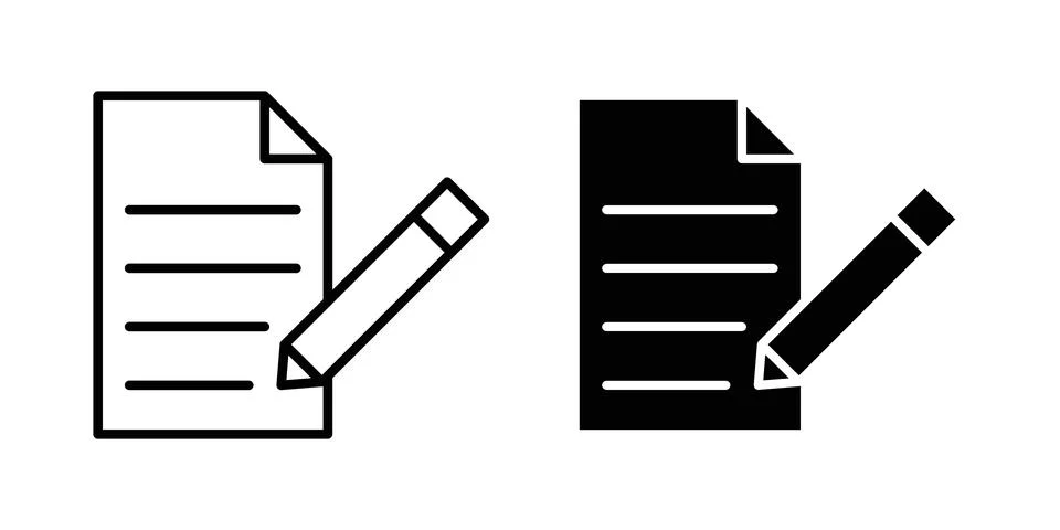 Document icon Illustration set. Vector Eps10 for apps Stock Illustration