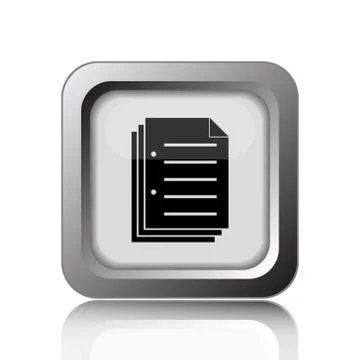 Document icon. Internet button on white background.. Stock Illustration