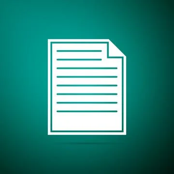Document icon isolated on green background. Checklist icon. Business concept 스톡 일러스트