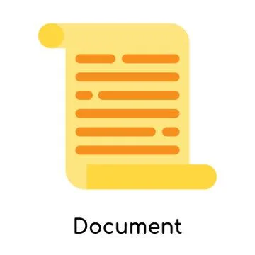 Document icon isolated on white background Free Stock Illustration