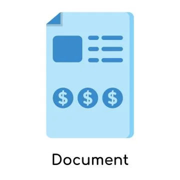 Document icon isolated on white background Free Stock Illustration