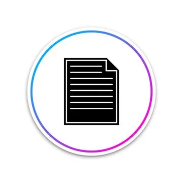 Document icon isolated on white background. Checklist icon. Business concept Stock Illustration