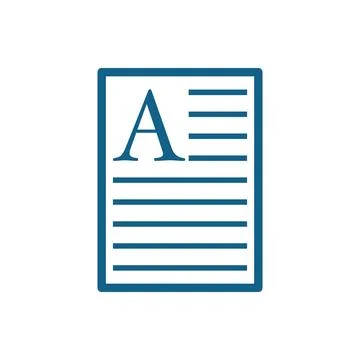 Document icon isolated on white background for your web Stock Illustration