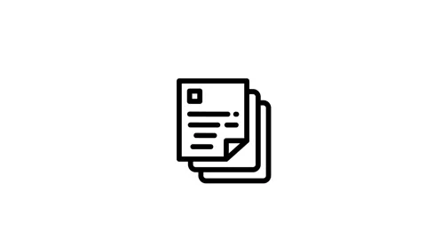 Document icon with line animation isolated on white background 스톡 동영상 338349750