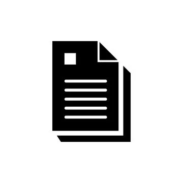 Document icon logo design template isolated illustration Stock Illustration