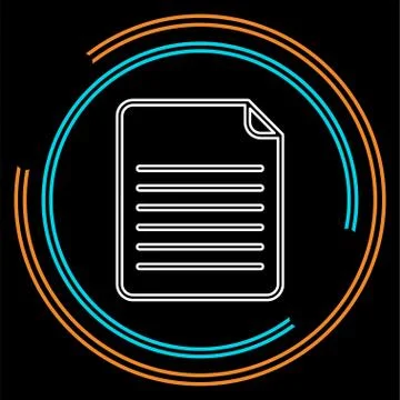 Document icon. Logo element illustration. Stock Illustration