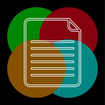 Document icon. Logo element illustration. Stock Illustration