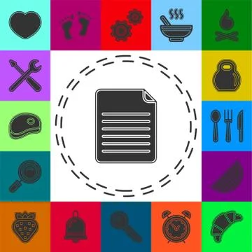 Document icon. Logo element illustration. Stock Illustration