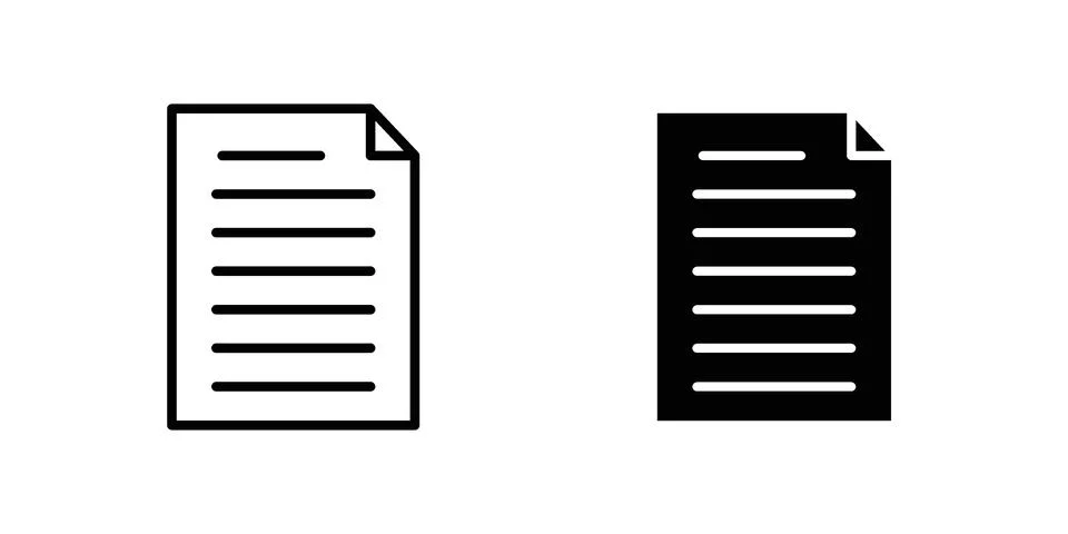 Document icon modern style vectors set Stock Illustration