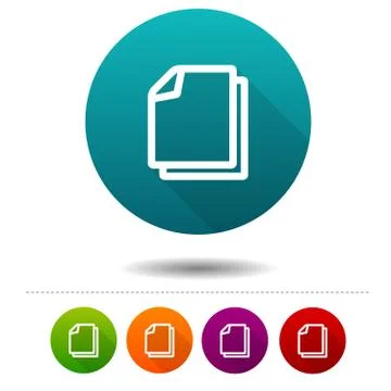 Document icon. New File symbol sign. Web Button. Stock Illustration