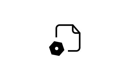 Document icon overlaid with hexagonal shape animation Stock Footage 335392345