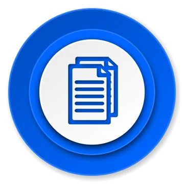 Document icon, pages sign. Stock Illustration