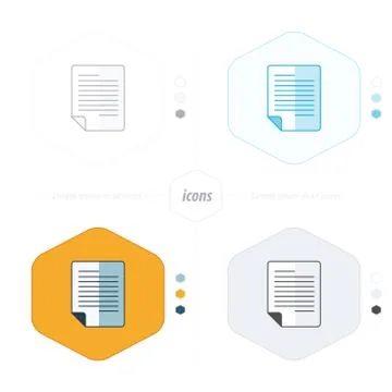 Document icon paper 4 design Stock Illustration