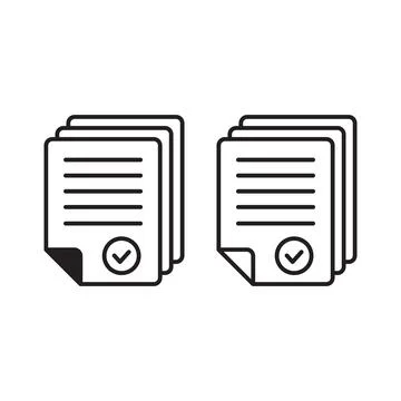 Document icon, Paper flat icon, File icon vector design Stock Illustration