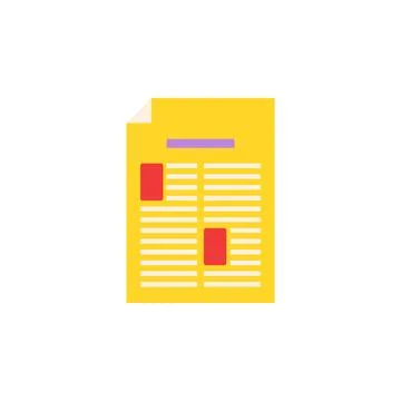 Document icon. paper icon symbol Stock Illustration