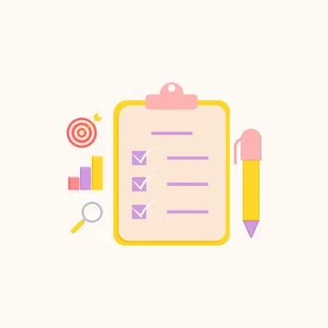 Document icon. paper sheet checklist. business icon Stock Illustration