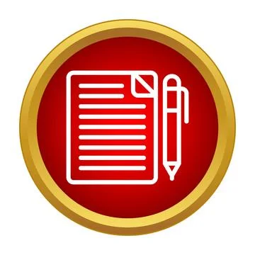 Document icon with pen representing contract drafting イラスト素材