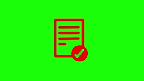 Document icon with pen sign animation. Stock Footage 299565563