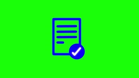 Document icon with pen sign animation. Stock Footage 299565568