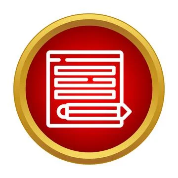 Document icon with pencil for editing content Illustrazione stock