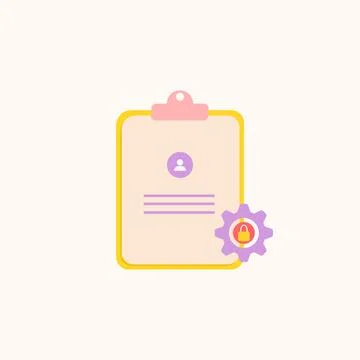 Document icon. personal data privacy icon Stock Illustration