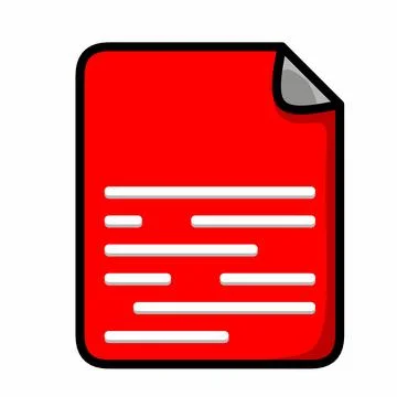 Document icon in red color Stock-Illustration
