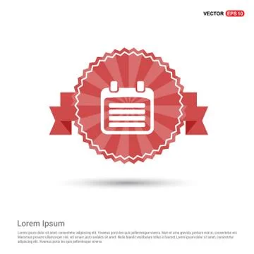 Document Icon - Red Ribbon banner Stock-Illustration