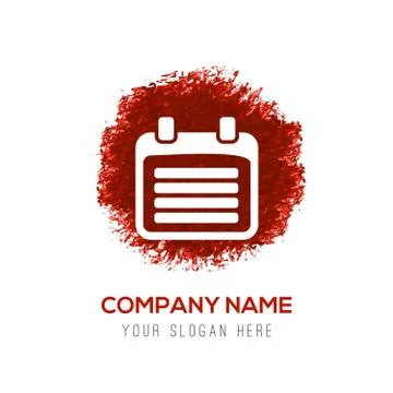 Document Icon - Red WaterColor Circle Splash Ilustración de archivo