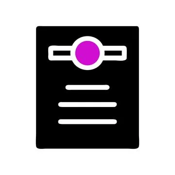 Document Icon, Report, Certificate, Form, File Stock Illustration